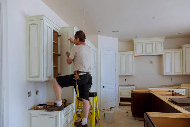 Kitchen island installation in Blackwood by JMT Kitchen Cabinet